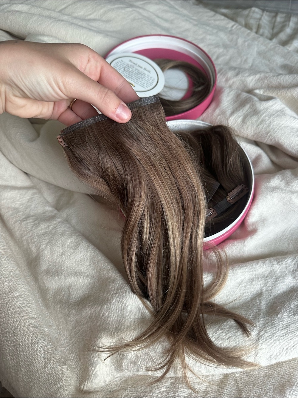 NEW 12” Luxy Hair Seamless Ash Brown Balayage Clip-Ins 150g - Picture 3 of 7
